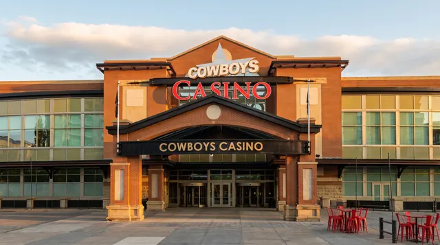 Cowboys Casino in downtown Calgary at golden hour
